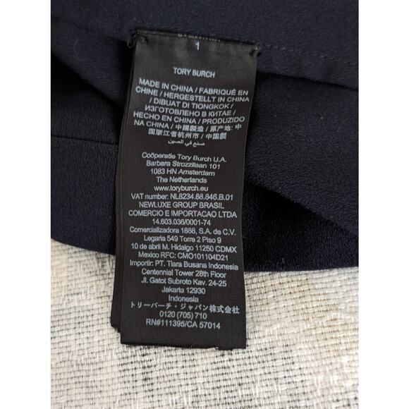 Tory Burch Ariana Tunic Top Blue White Size 2 / XS - Picture 8 of 13